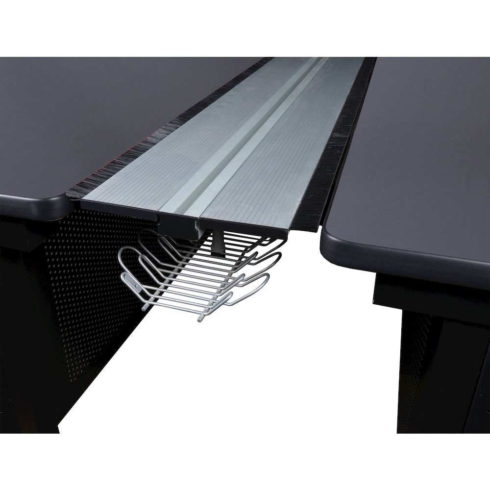 48 x 24 in. 2 Person Bench Workstation with Privacy Panel- Grey. Picture 2