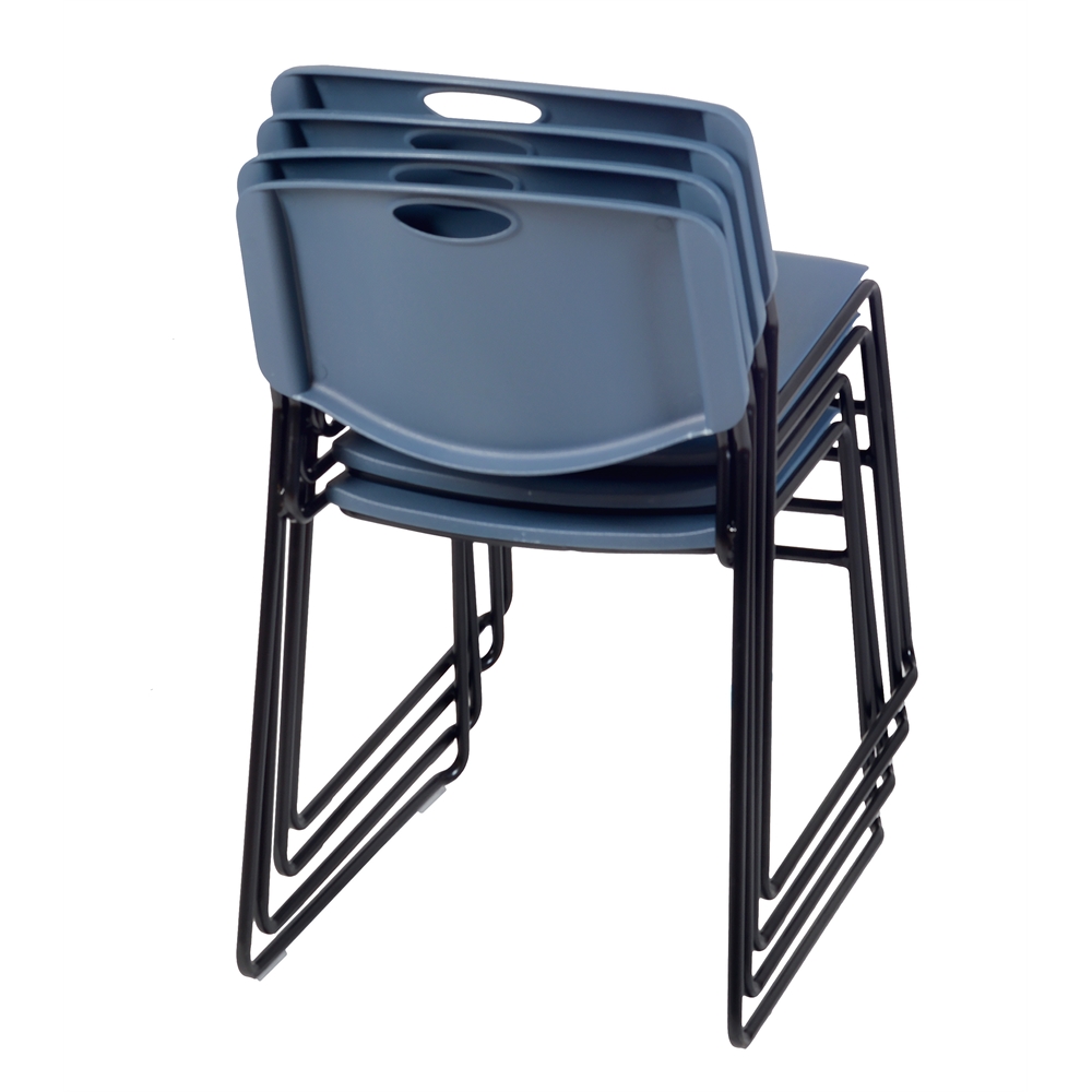 Zeng Stack Chair (4 pack)- Blue. Picture 4