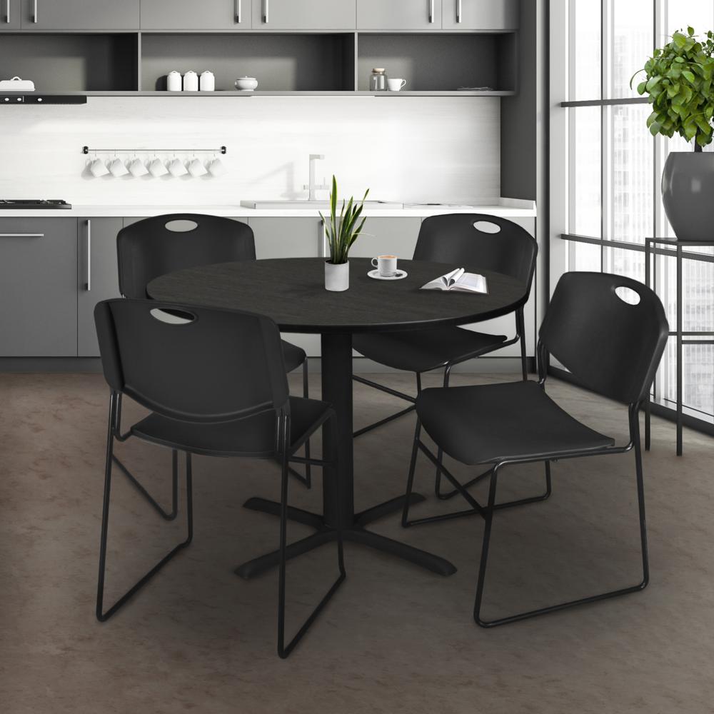 Zeng Stack Chair (8 pack)- Black. Picture 2