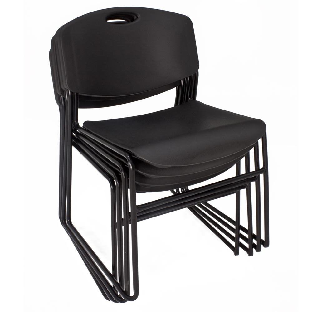 Zeng Stack Chair (8 pack)- Black. Picture 5