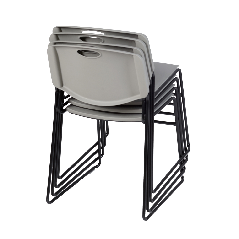 Zeng Stack Chair (4 pack)- Grey. Picture 4