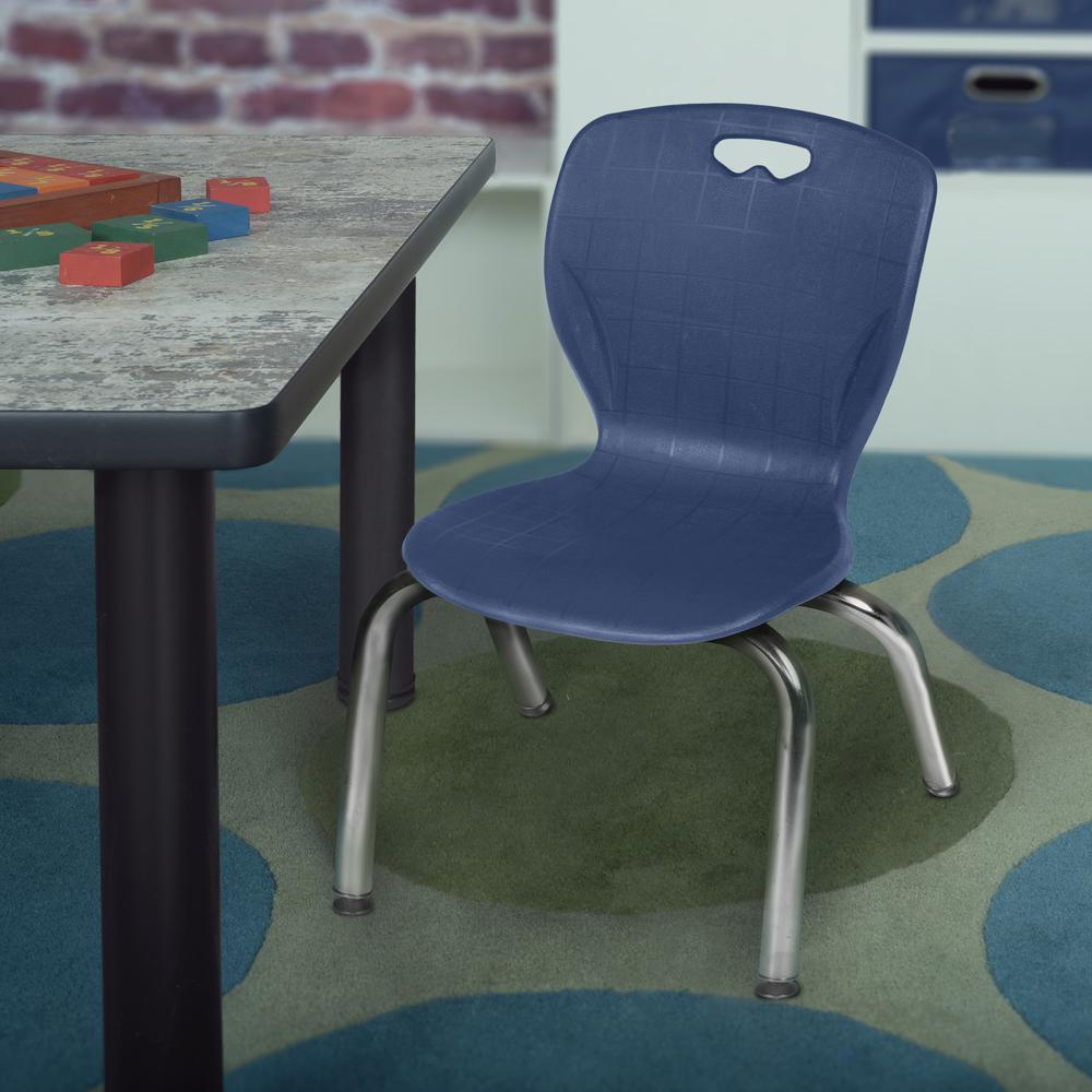 Andy 12" Stack Chair (20 pack)- Navy Blue. Picture 4