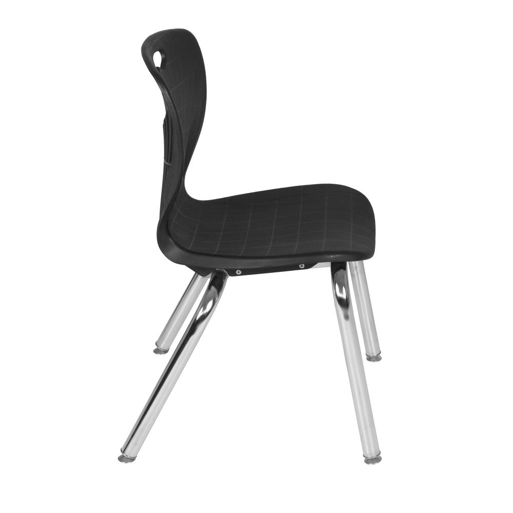 Andy 15" Stack Chair (4 pack)- Black. Picture 2