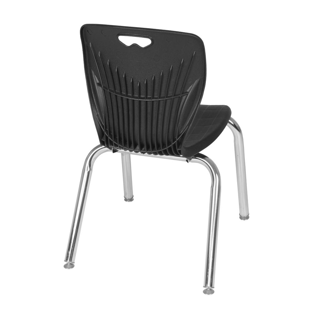 Andy 15" Stack Chair (4 pack)- Black. Picture 3