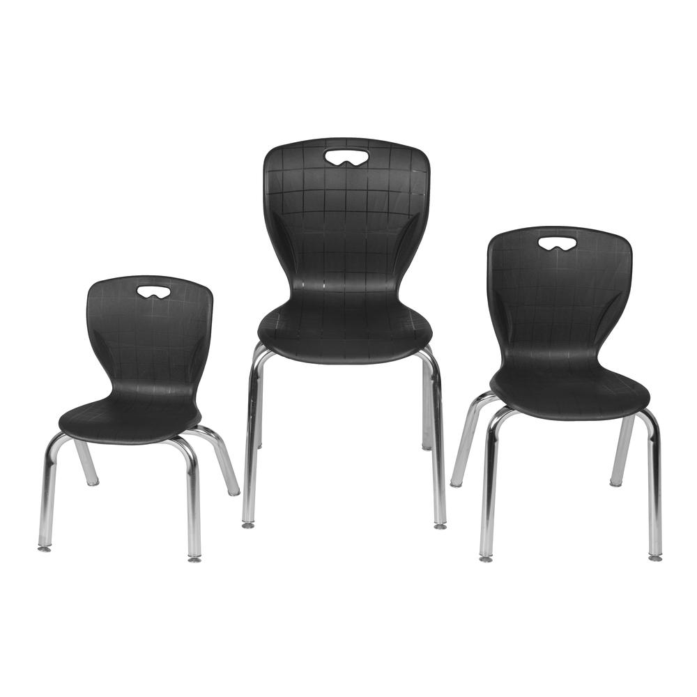 Andy 15" Stack Chair (4 pack)- Black. Picture 1