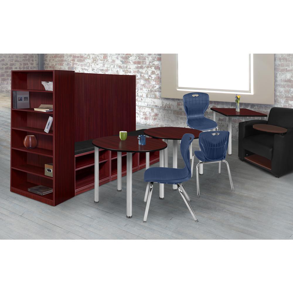 Andy 18" Stack Chair (4 pack)- Navy Blue. Picture 4