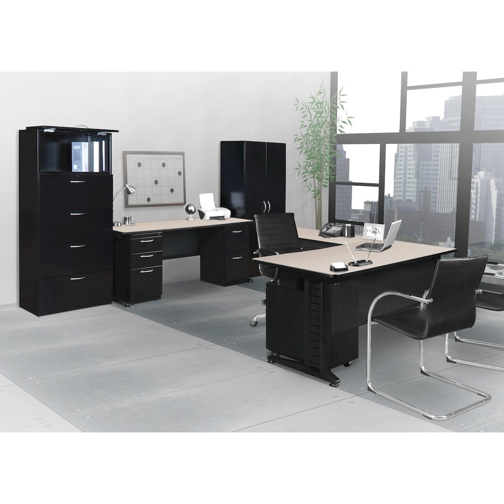66 x 72 in. L Shape Desk Shell- Maple. Picture 6