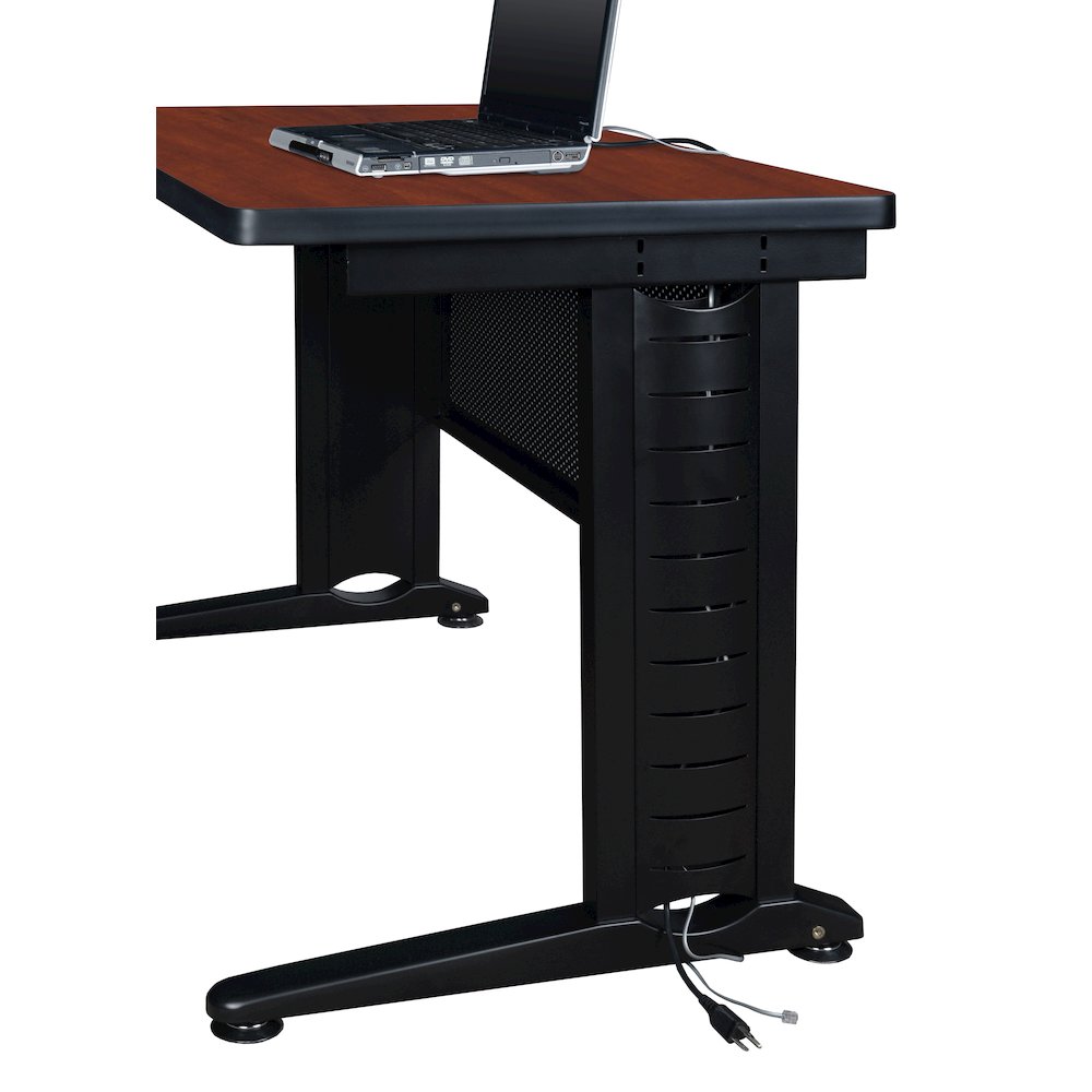 66 x 24 in. 2 Person Bench Workstation with Privacy Panel- Cherry. Picture 5