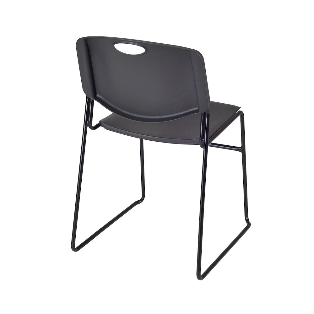 48 Square Mobile Adjustable Classroom Table- Grey & 4 Zeng Stack Chairs- Black. Picture 6