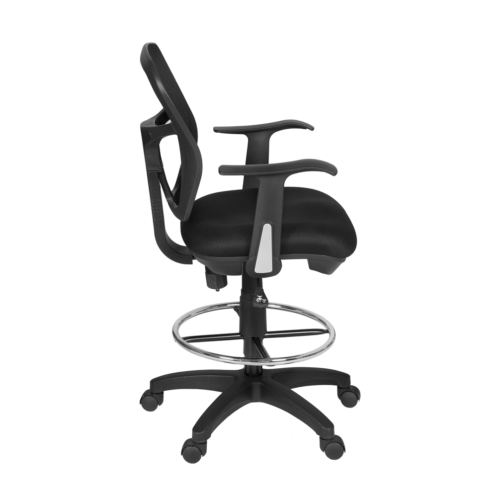 Harrison Swivel Stool- Black. Picture 4
