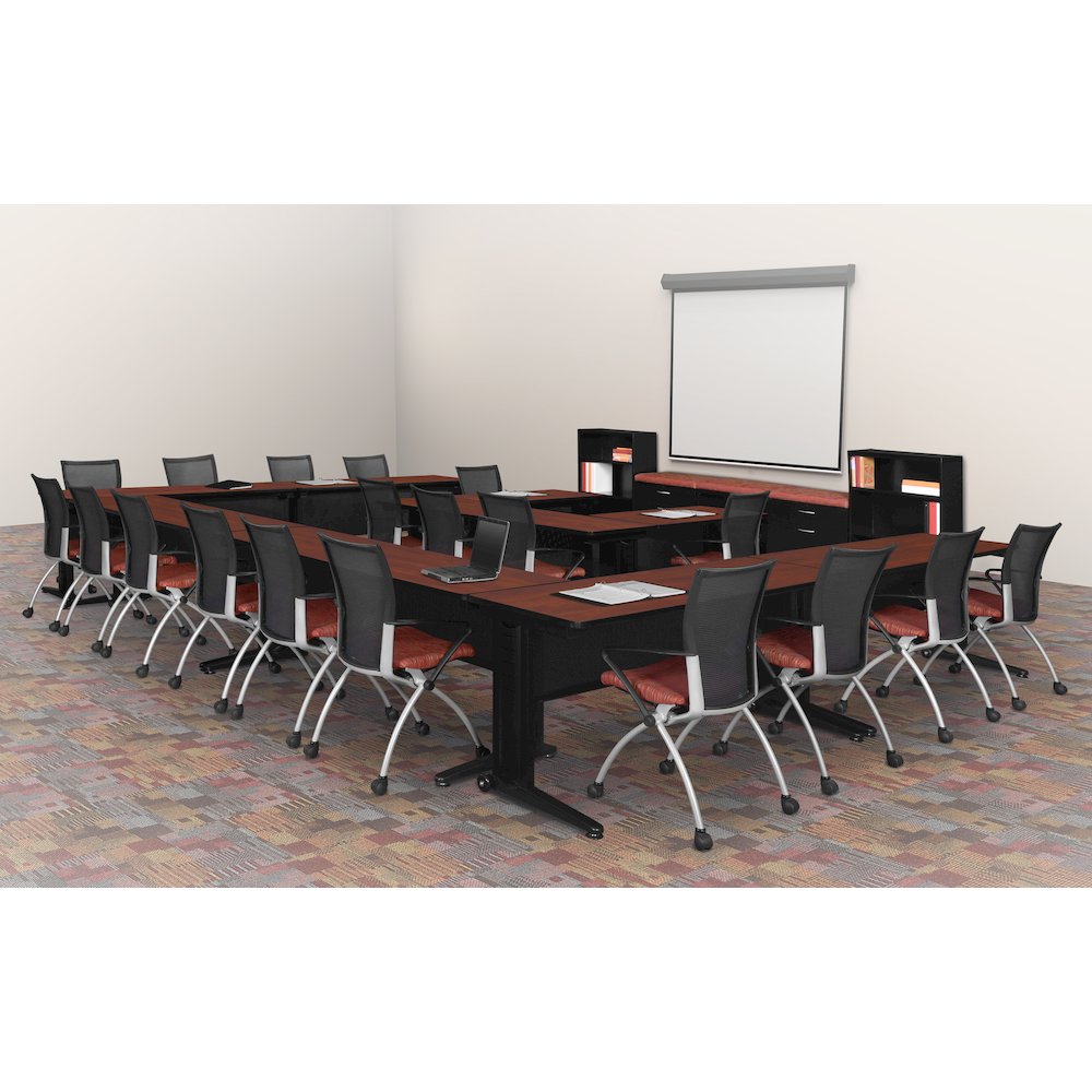 84 x 24 in. Seminar Training Table- Cherry. Picture 6