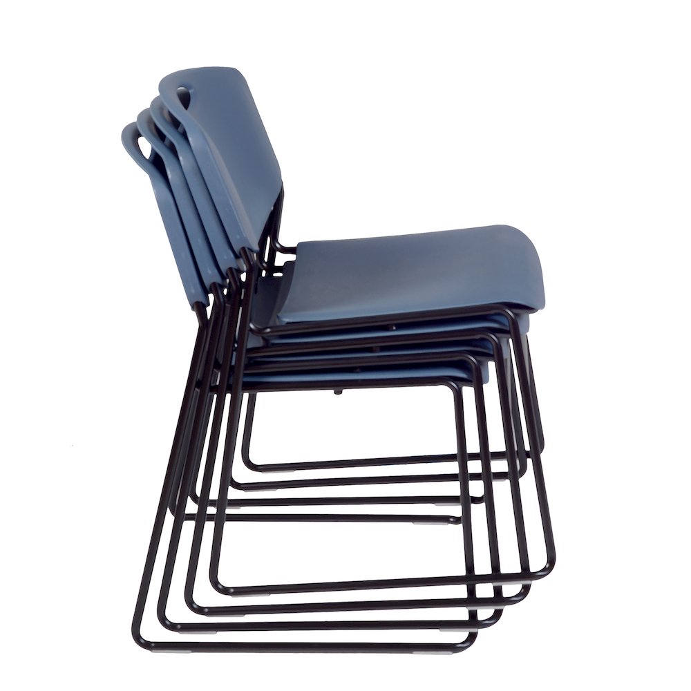 72 x 30 in. Flip-Top Privacy Nesting Table- Grey, 2 Zeng Stack Chairs- Blue. Picture 9