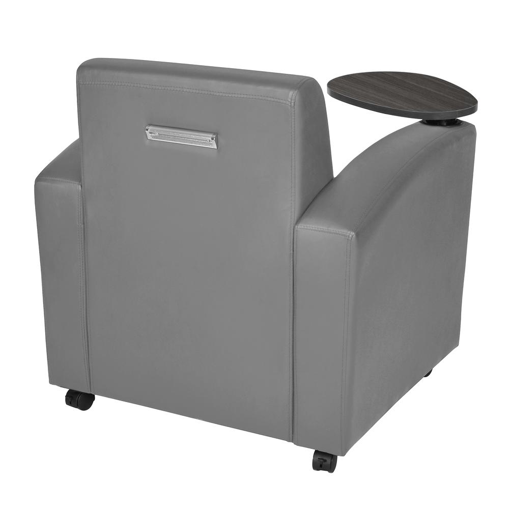 Nova Tablet Arm Chair w/ Storage- Grey/Ash Grey. Picture 2
