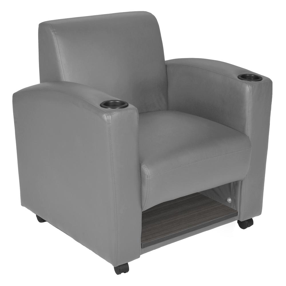 Nova Tablet Arm Chair w/ Storage- Grey/Ash Grey. Picture 5