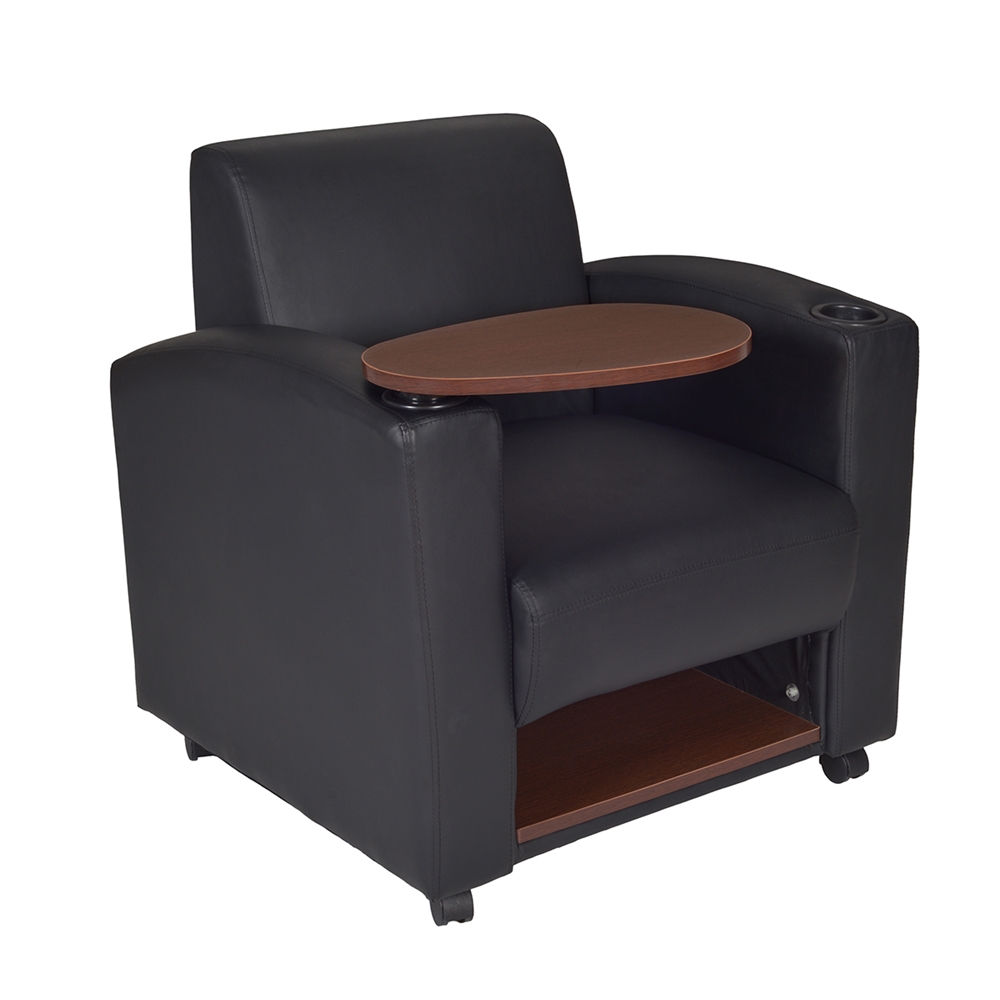 Nova Tablet Arm Chair (2 pack)- Black/Java. Picture 1
