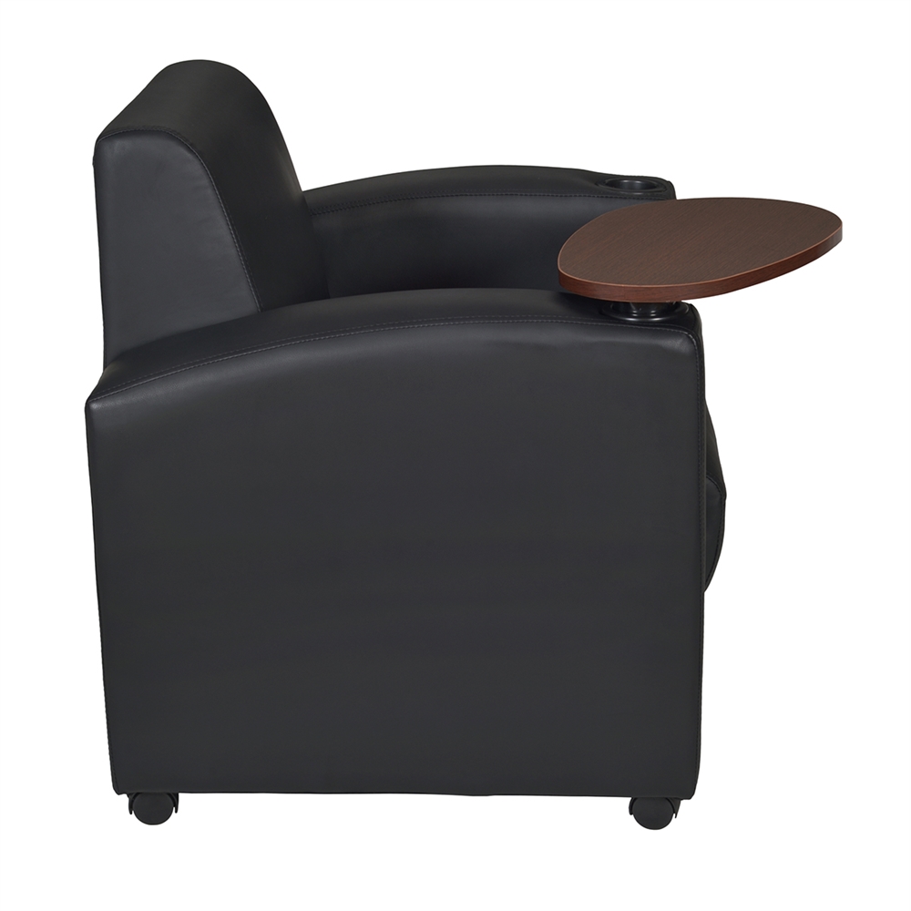 Nova Tablet Arm Chair (2 pack)- Black/Java. Picture 3