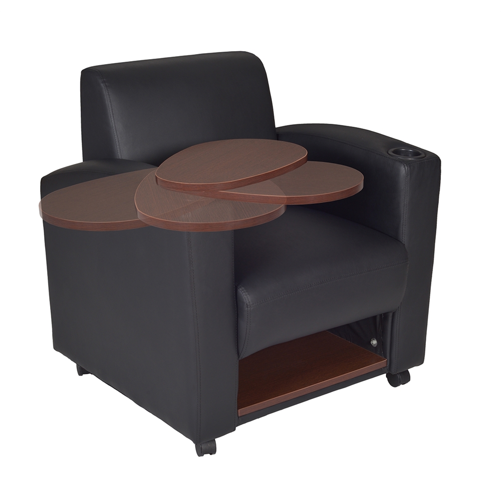 Nova Tablet Arm Chair (2 pack)- Black/Java. Picture 7