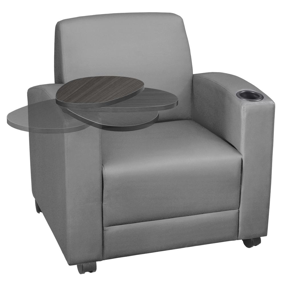 Nova Tablet Arm Chair- Grey/Ash Grey. Picture 3