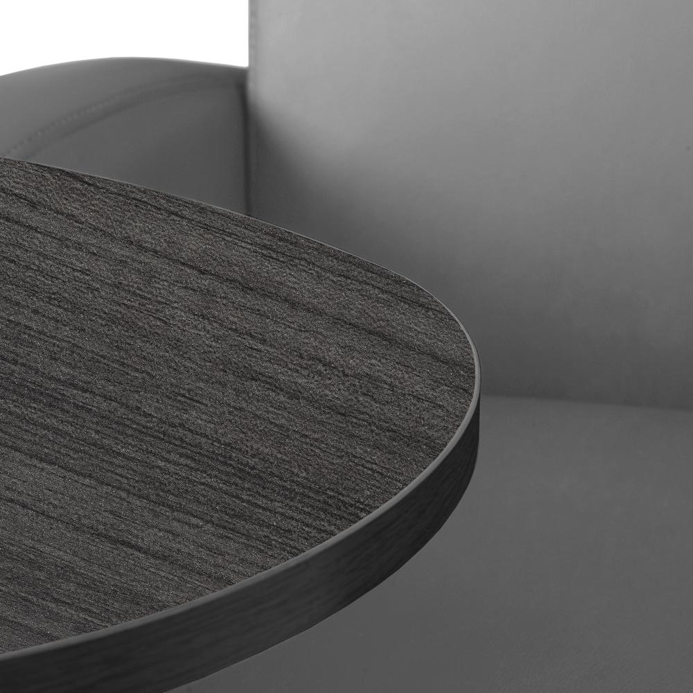 Supernova Tablet Arm Loveseat w/ Storage- Grey/Ash Grey. Picture 3