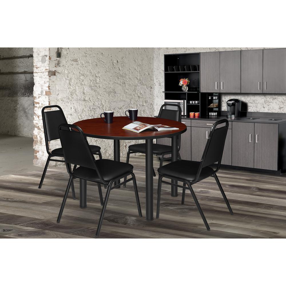 Restaurant Stack Chair (4 pack)- Black. Picture 2