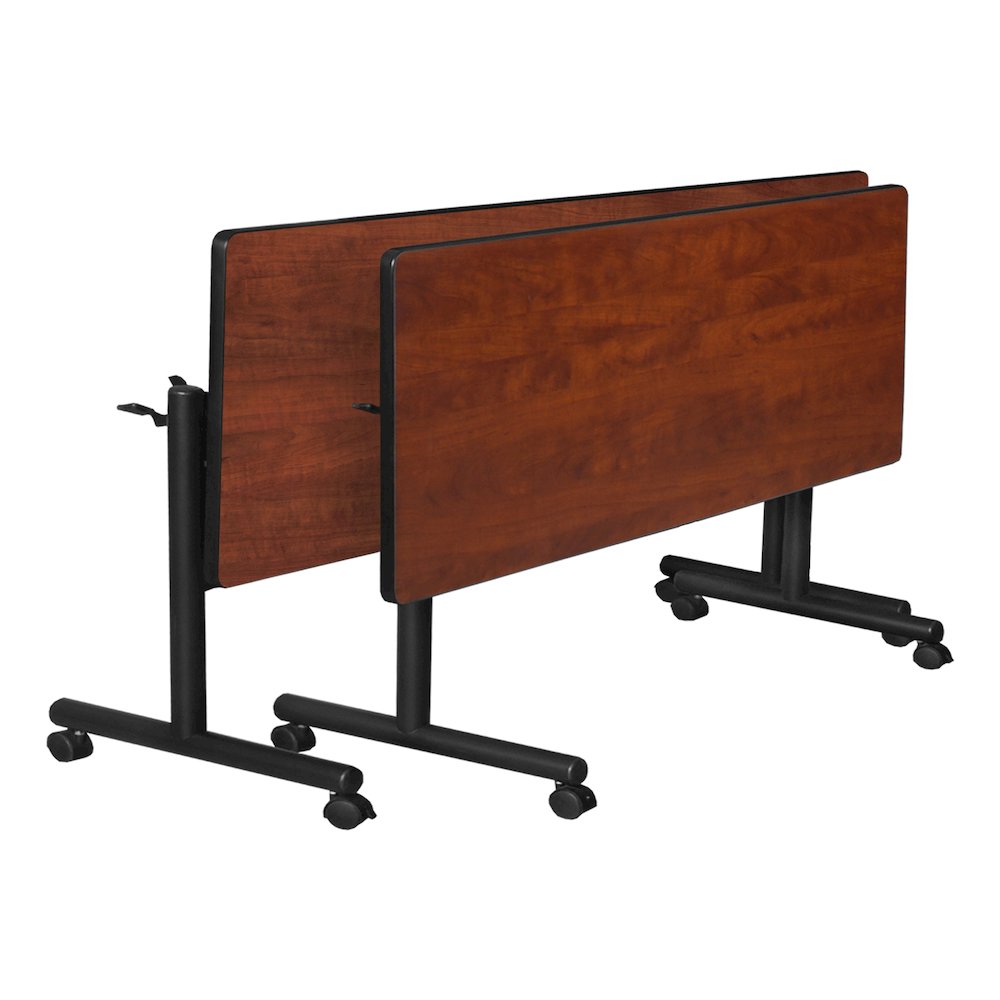 60 x 24 in. Flip-Top Training Nesting Table with Modesty Panel- Cherry. Picture 6