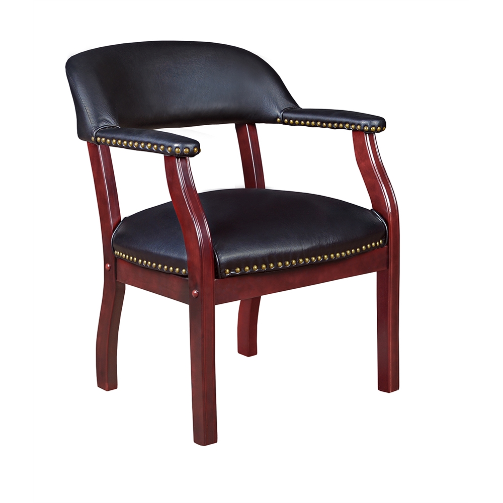 Ivy League Captain Chair- Black. Picture 1