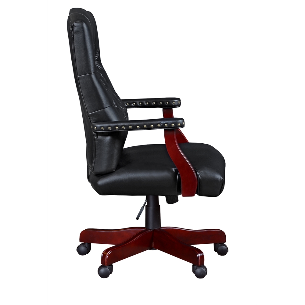 Ivy League Swivel Chair- Black. Picture 4