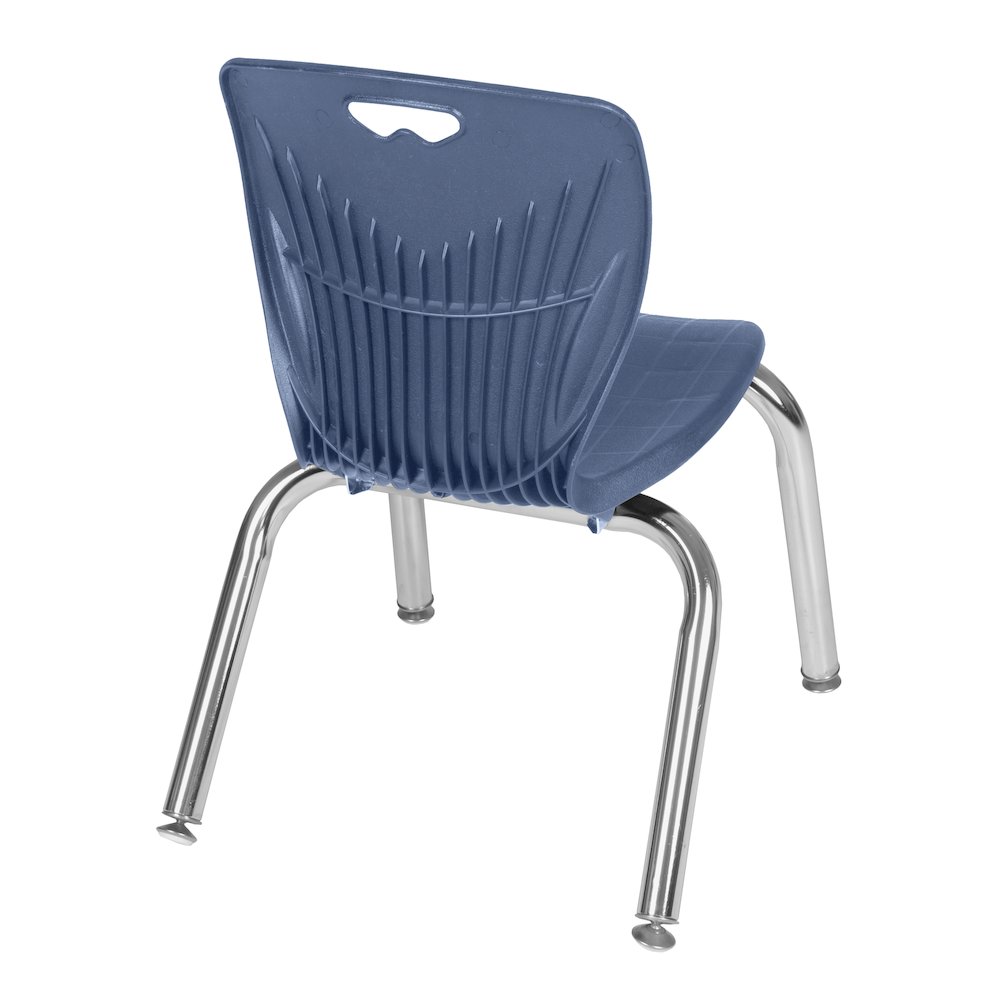 48x24 Mobile Adjustable Classroom Table- Cherry & 2 Andy 12 Stack Chairs- Blue. Picture 6