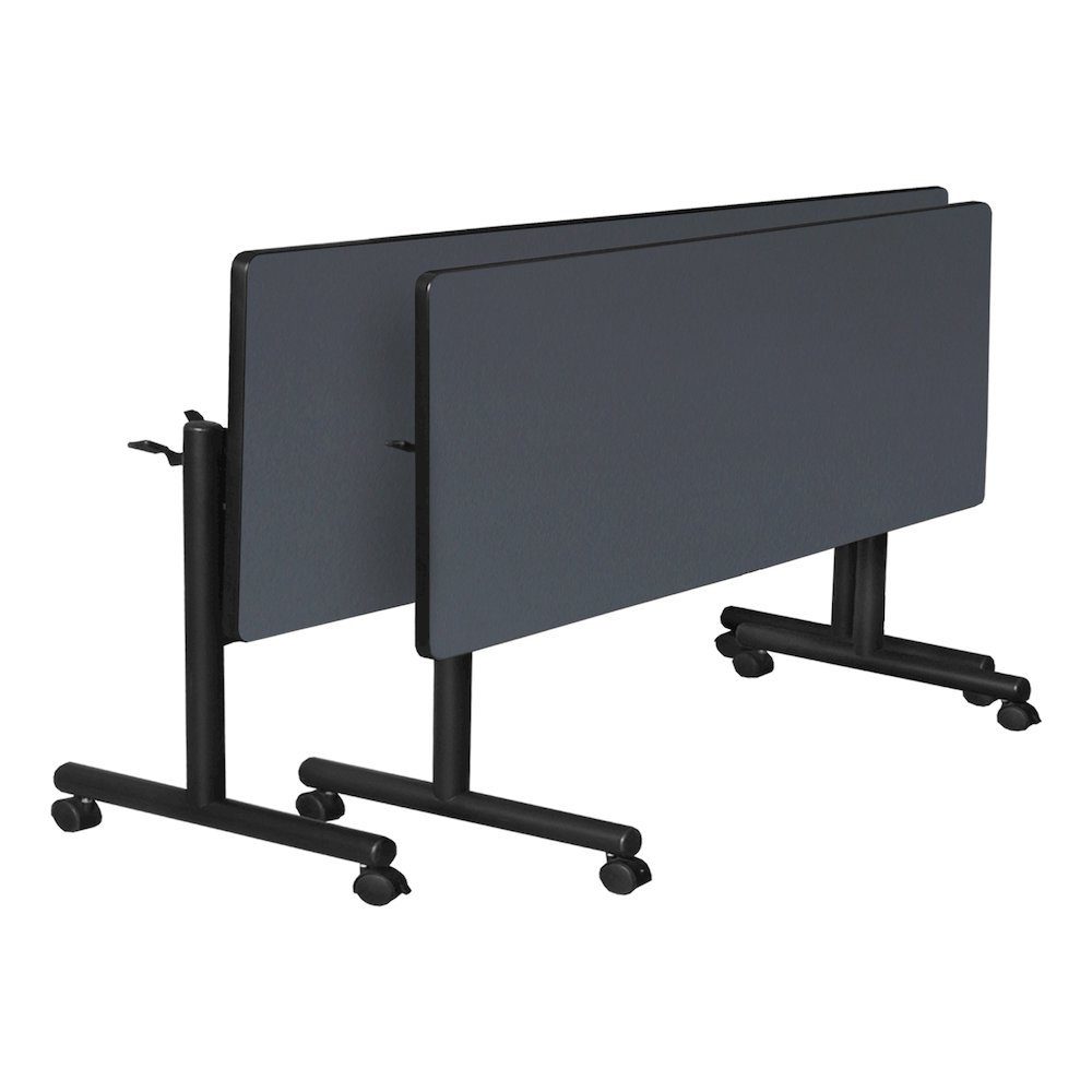 60 x 24 in. Flip-Top Training Nesting Table with Modesty Panel- Grey. Picture 6