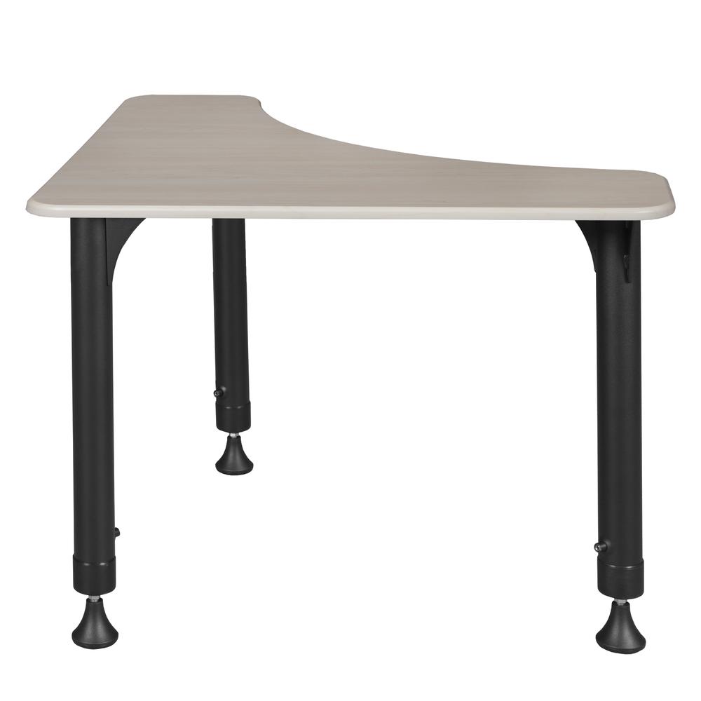 28" Boomerang Height Adjustable School Desk - Maple. Picture 2