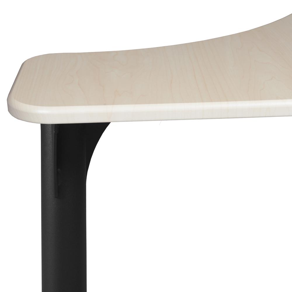 28" Boomerang Height Adjustable School Desk - Maple. Picture 5