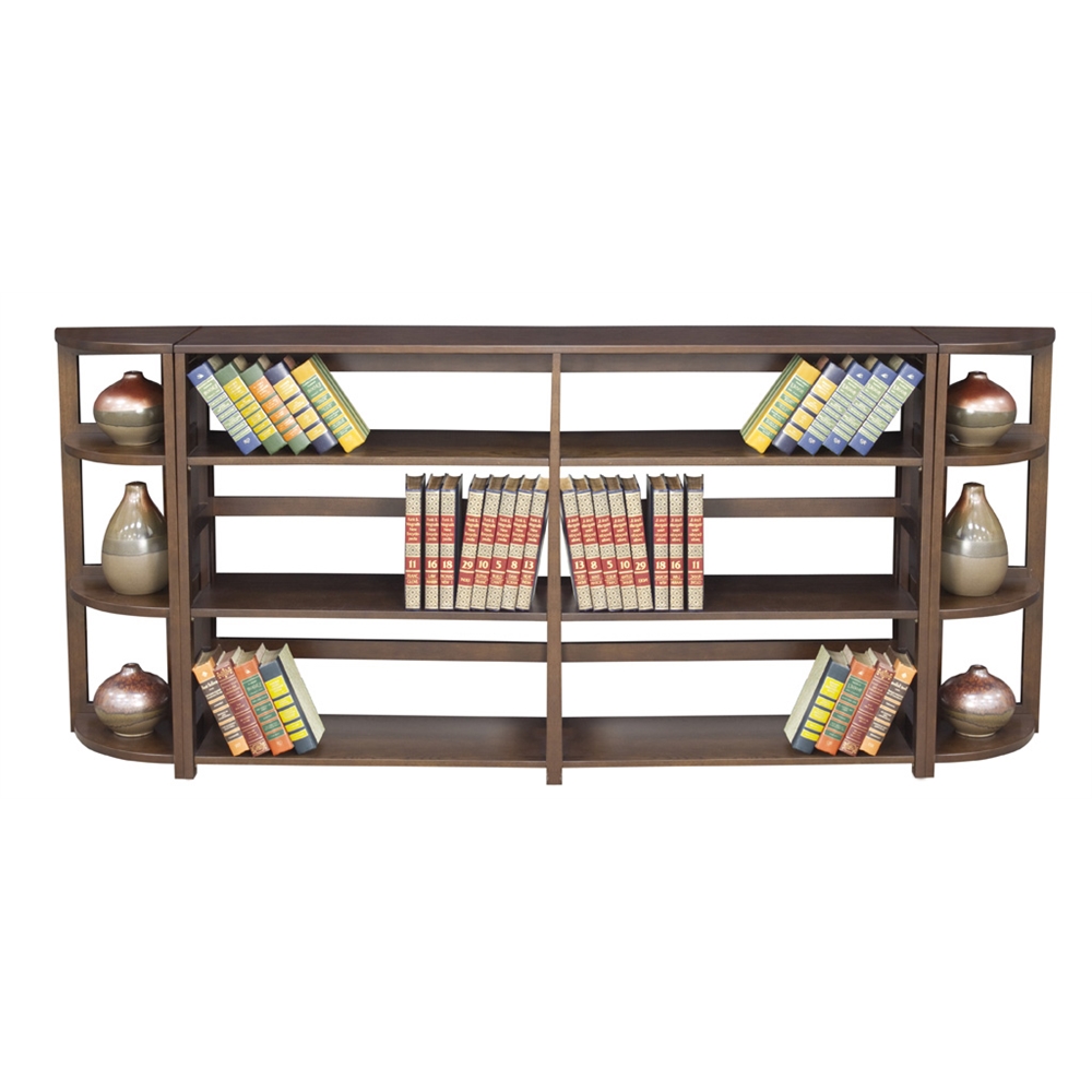 Flip Flop 34" High Folding Bookcase- Mocha Walnut. Picture 4