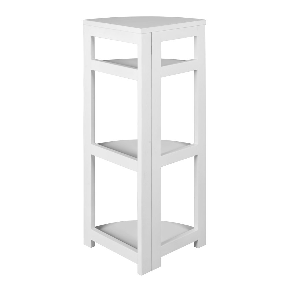 Flip Flop 34" High Corner Folding Bookcase- White. Picture 3