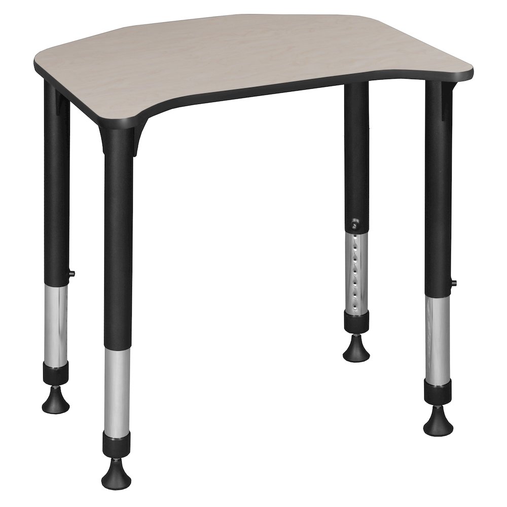 26 x 24 in Height Adjustable Student Activity Desk- Maple. Picture 1