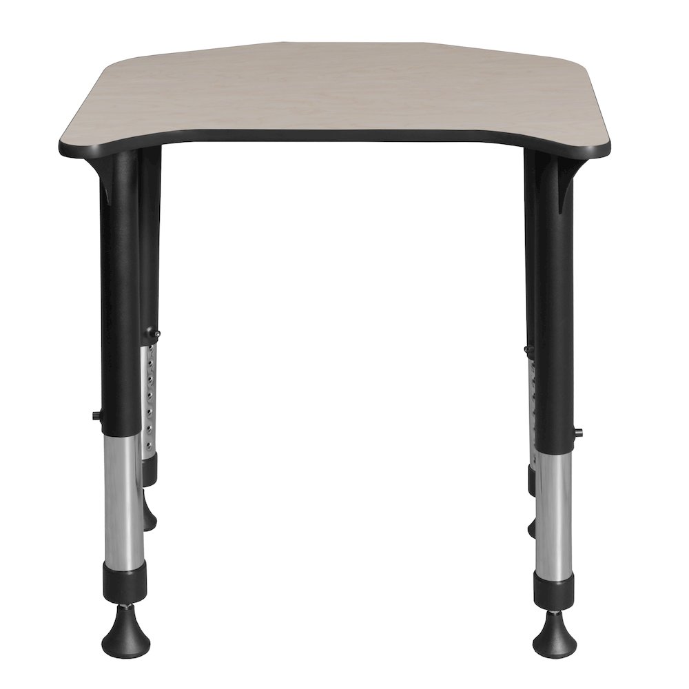 26 x 24 in Height Adjustable Student Activity Desk- Maple. Picture 2