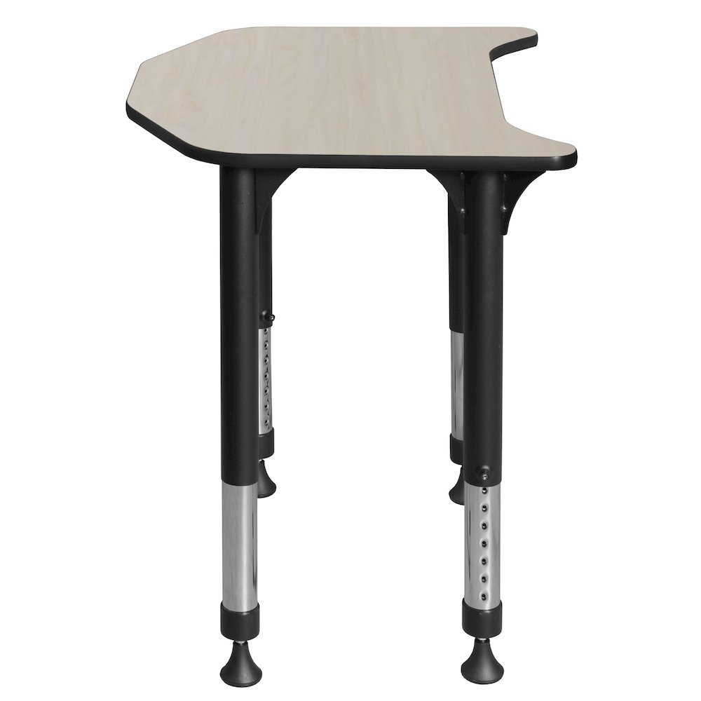 26 x 24 in Height Adjustable Student Activity Desk- Maple. Picture 3