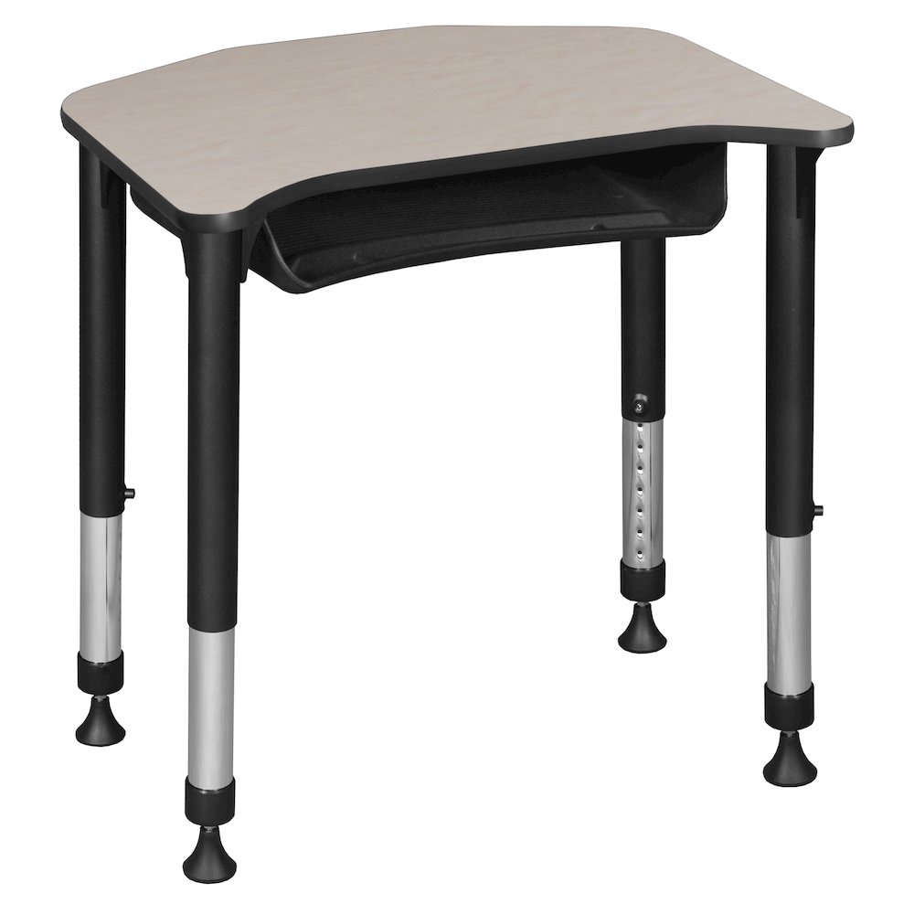26x24 Height Adjustable Student Student Activity Desk with Book Storage- Maple. Picture 1