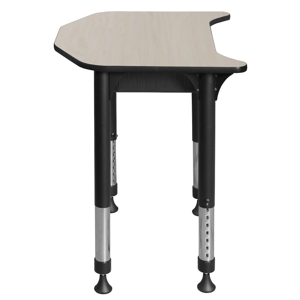 26x24 Height Adjustable Student Student Activity Desk with Book Storage- Maple. Picture 3