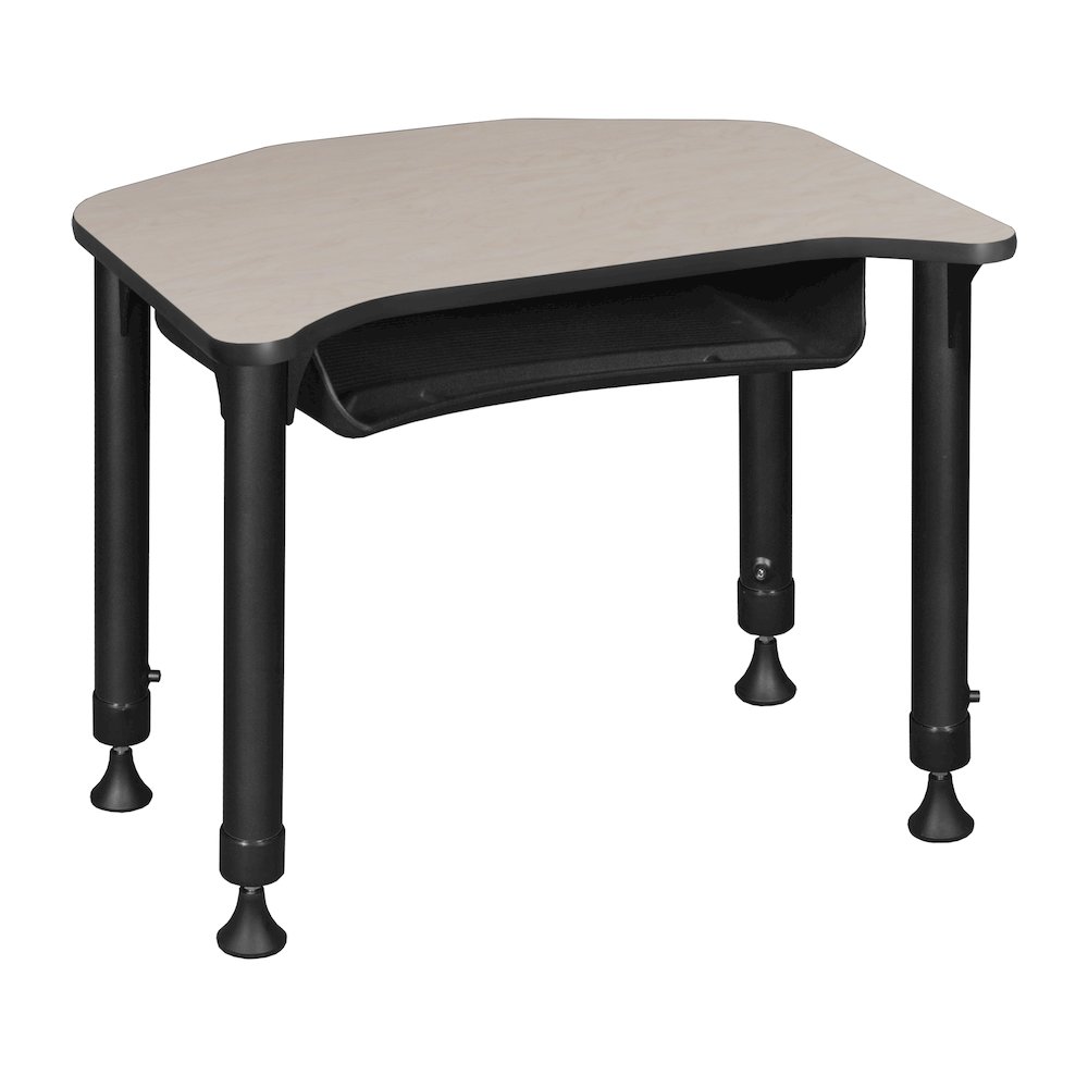 26x24 Height Adjustable Student Student Activity Desk with Book Storage- Maple. Picture 5