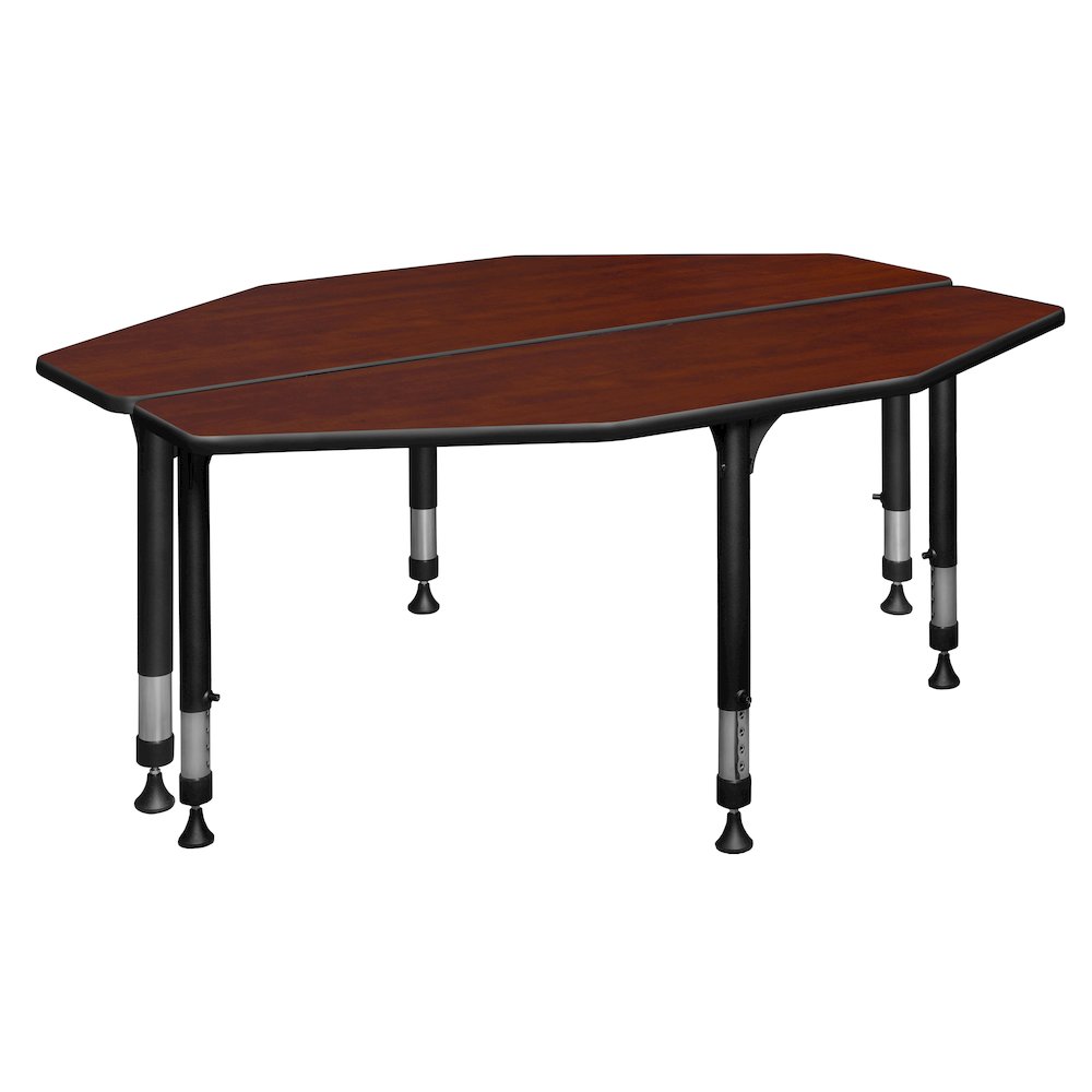 60 in 2 Student Classroom Desk- Cherry. Picture 3