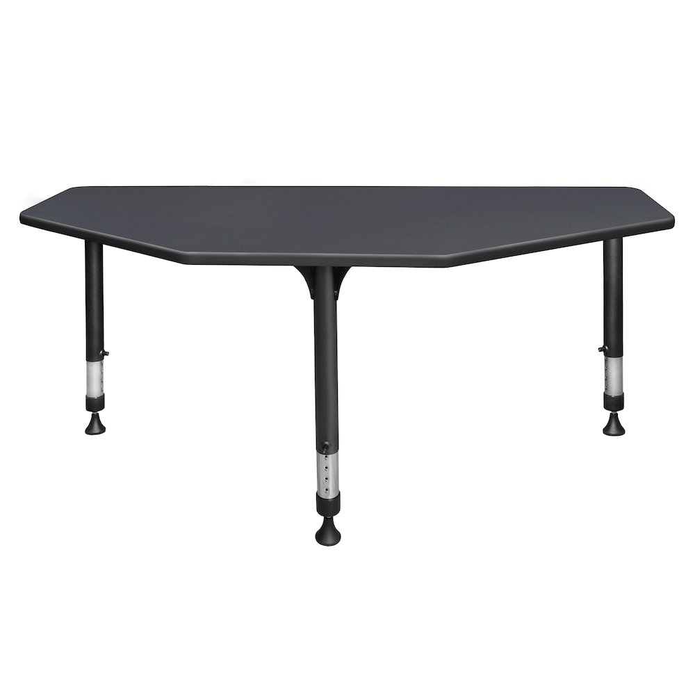 60 in 2 Student Classroom Desk- Grey. Picture 1