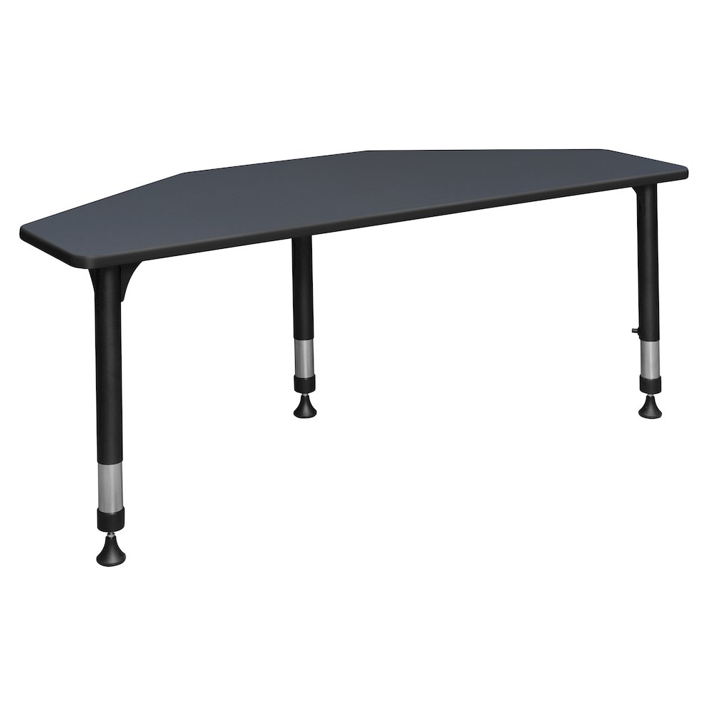 60 in 2 Student Classroom Desk- Grey. Picture 2