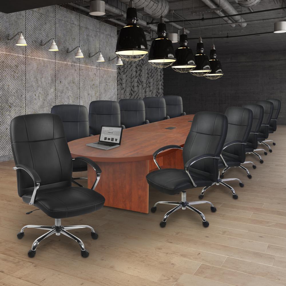 Legacy 216" Modular Racetrack Conference Table with 2 Power Data Grommets- Cherry. Picture 2