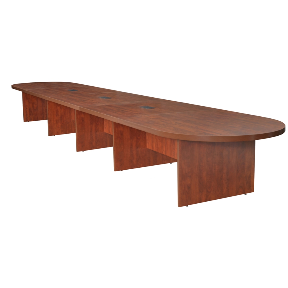 Legacy 240" Modular Racetrack Conference Table with 3 Power Data Grommets- Cherry. Picture 1