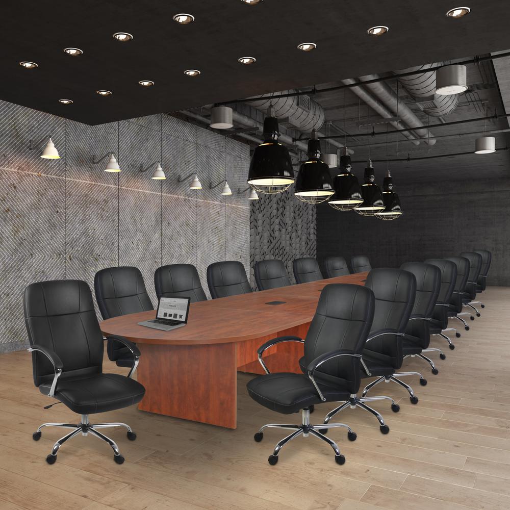 Legacy 240" Modular Racetrack Conference Table with 3 Power Data Grommets- Cherry. Picture 2