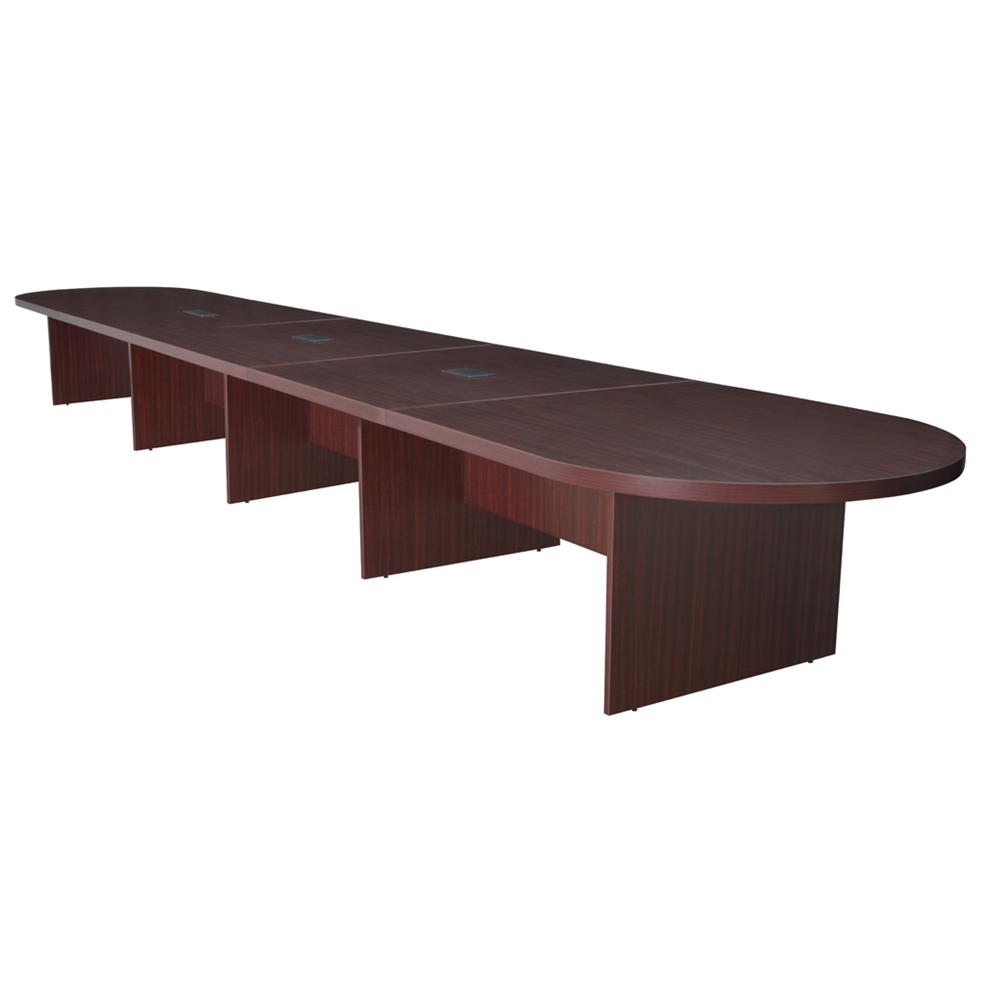 Legacy 264" Modular Racetrack Conference Table with 3 Power Data Grommets- Mahogany. Picture 1