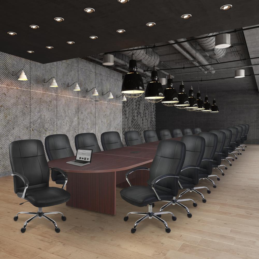 Legacy 288" Modular Racetrack Conference Table with 4 Power Data Grommets- Mahogany. Picture 2