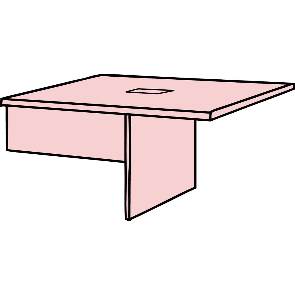 Legacy 48" Modular Conference Table Extension with Power Data Grommet- Mahogany. Picture 1