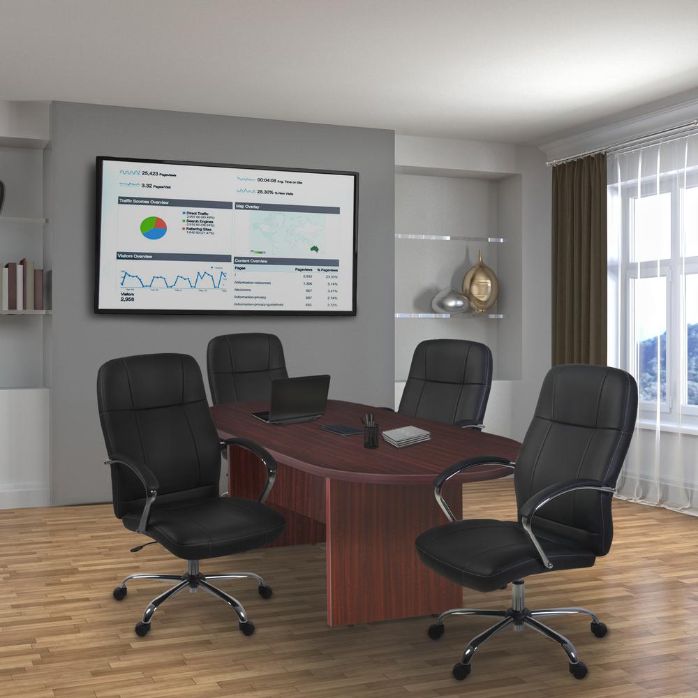 Legacy 71" Racetrack Conference Table with Power Data Grommet- Mahogany. Picture 2