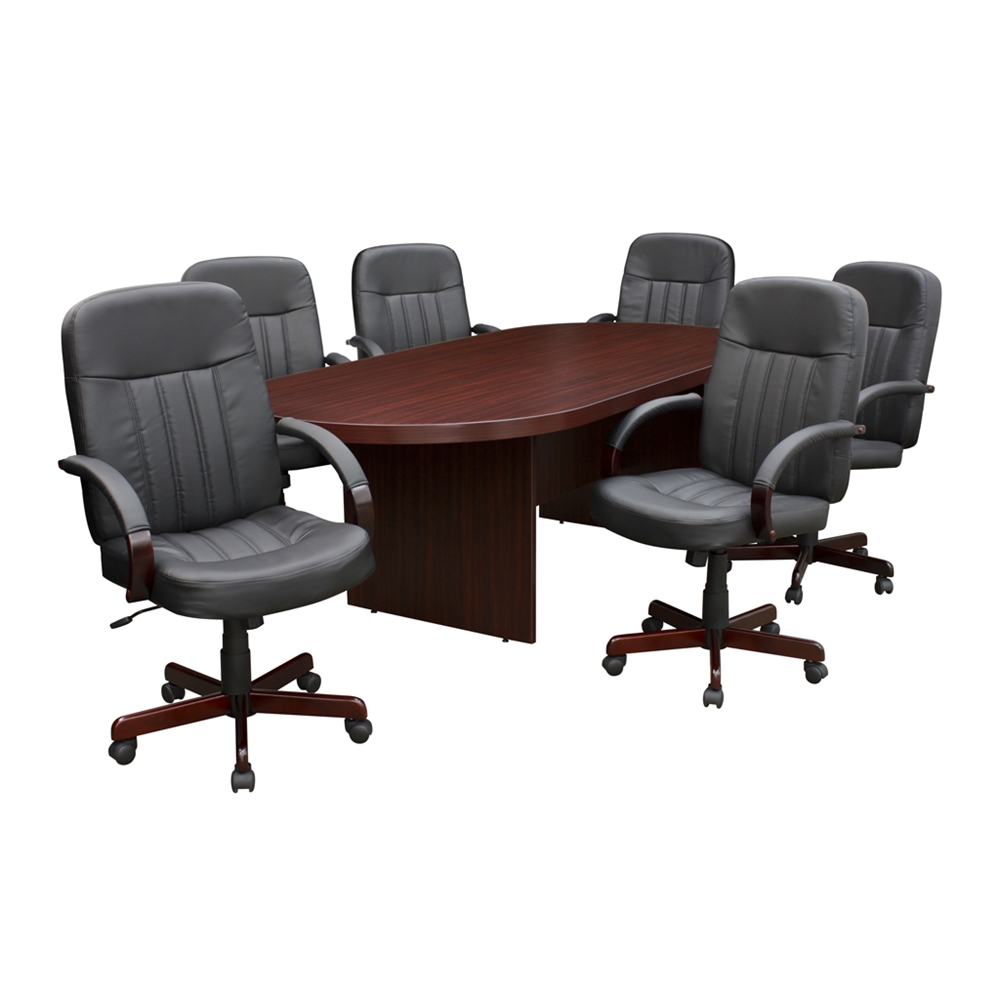 Legacy 95" Racetrack Conference Table with Power Data Grommet- Mahogany. Picture 3